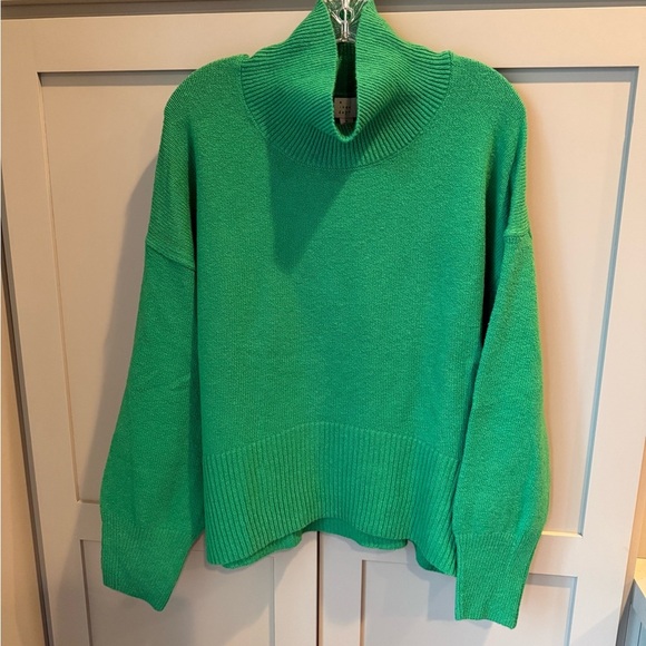 a new day Sweaters - NWT a new day Vibrant Green Cowl Neck Dropped Shoulder Sweater SZ L